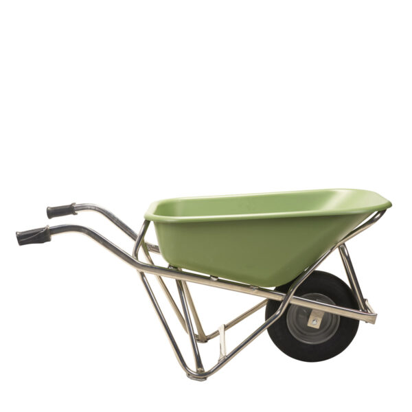 18446 Profi-Max Wheelbarrow aluminum hdpe bin green - Billede 2